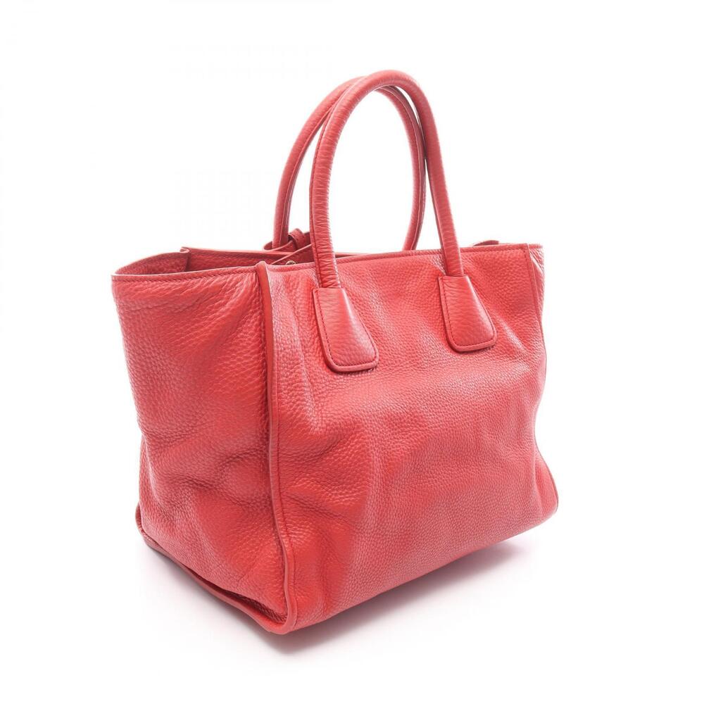 Prada VITELLO PHENIX Tote Bag Leather Red